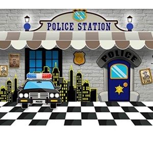 Police birthday Backdrop